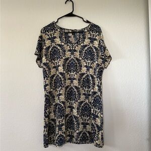Patterned Smock Dress